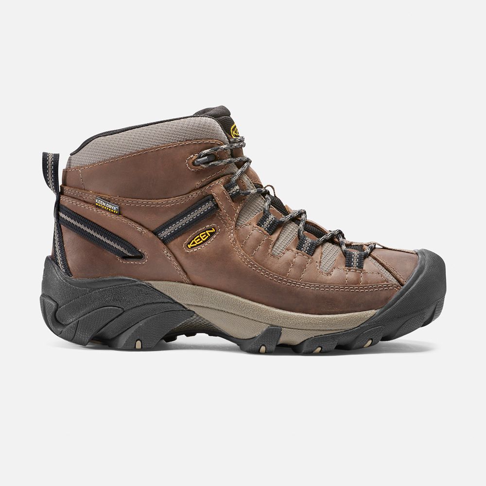 Keen Outdoor Bot Erkek Kahverengi/Siyah - Targhee Ii Waterproof Mid - Türkiye CGES35940